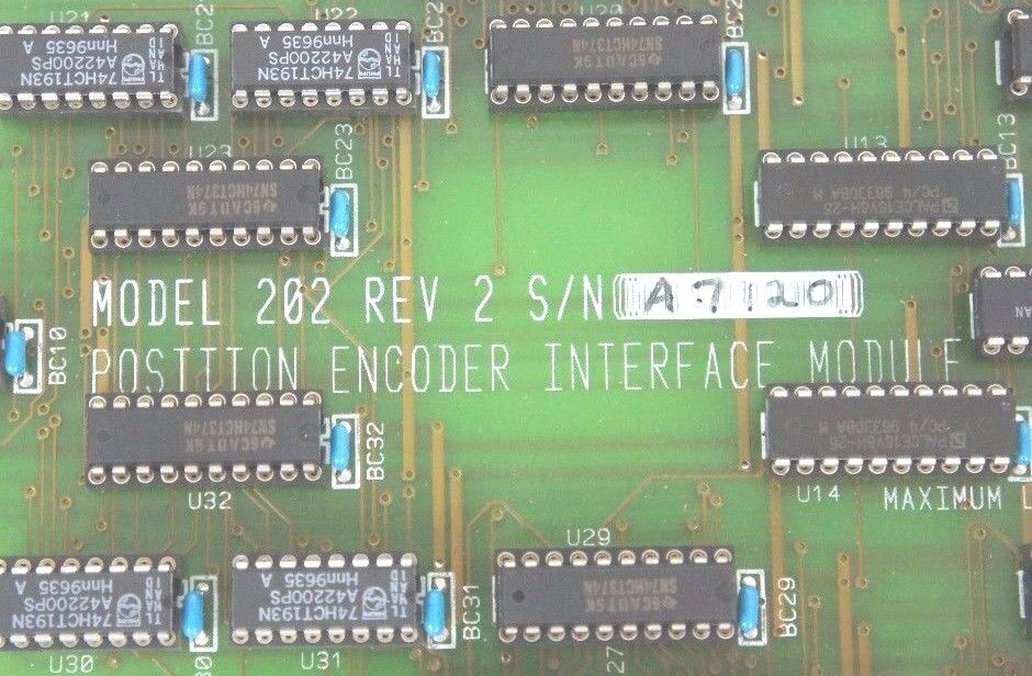 SCIEMETRIC MODEL 202 POSITION ENCODER INTERFACE MODULE REV 2 — PremiumPLC