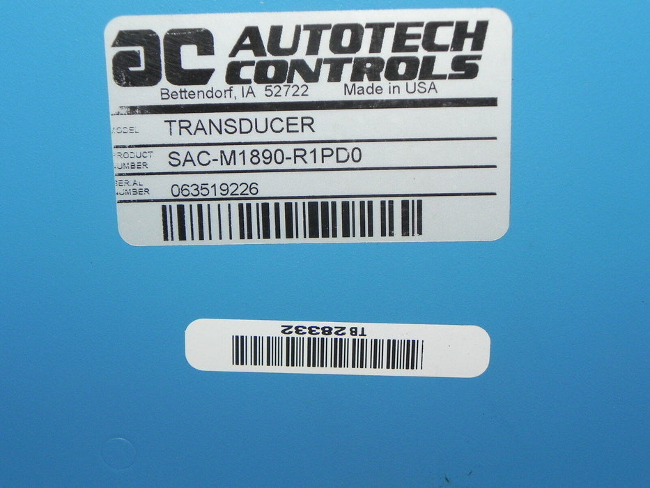 NEW AUTOTECH CONTROLS SAC-M1890-R1PD0 TRANSDUCER M1890 SERIAL NO. 063519224