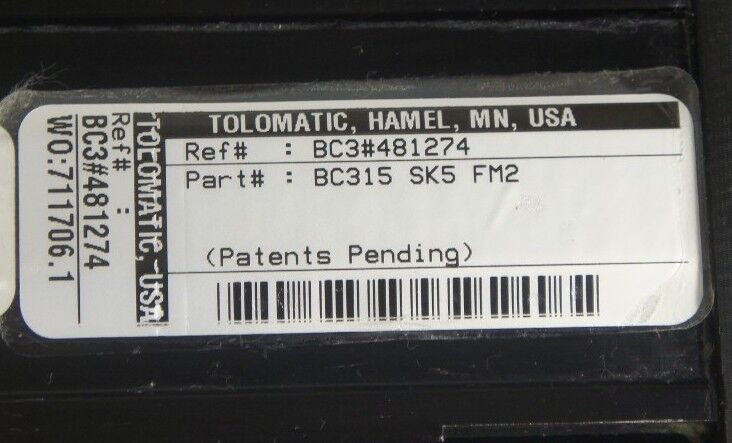 NIB TOLOMATIC BC315 SK5 FM2 ROD LESS BAND CYLINDER BC315SK5FM2