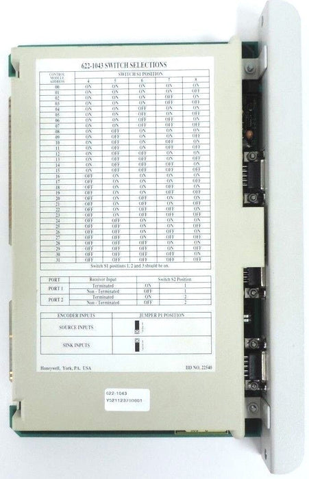 HONEYWELL 622-1043 SERVO PTP CONTROL MODULE *REFURBISHED*