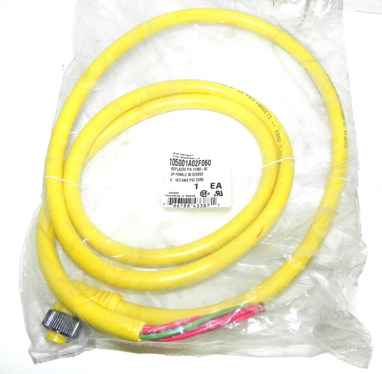 NEW BRAD HARRISON 105001A02F060 SENSOR CABLE 41360-90