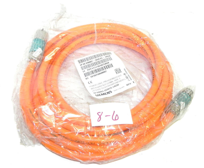 NEW SIEMENS 6FX8002-5DA15-1AG0 POWER CABLE 6M 6FX80025DA151AG0