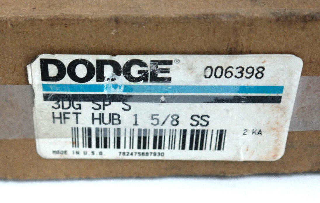 NIB DODGE 006398 SHAFT HUB 3DG SP S HFT HUB 1 5/8 SS