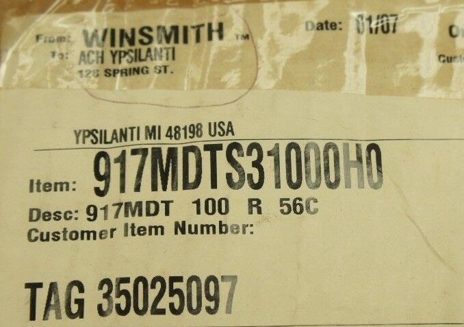NEW WINSMITH D-90 TYPE SE SPEED REDUCER 917MDT 917MDTS31000D0