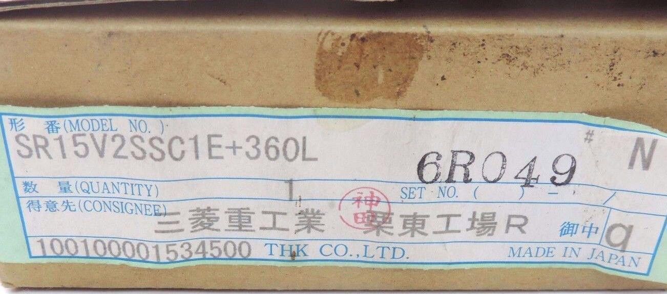 NEW THK SR15V2SSC1E+360L LINEAR LM GUIDE 6R049