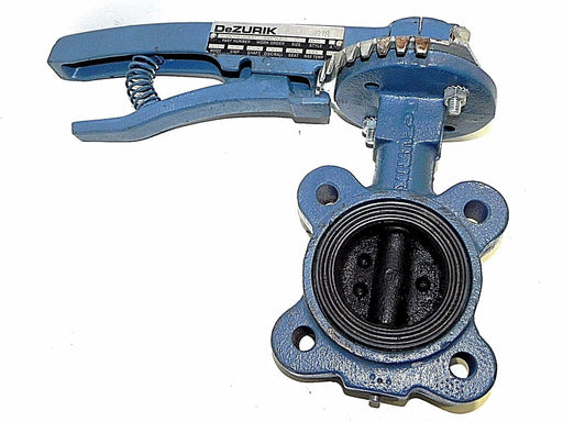 NEW DEZURIK BUTTERFLY VALVE SIZE 2" CIA BODY 175 CWP XNBR SEAT 180F MAX TEMP