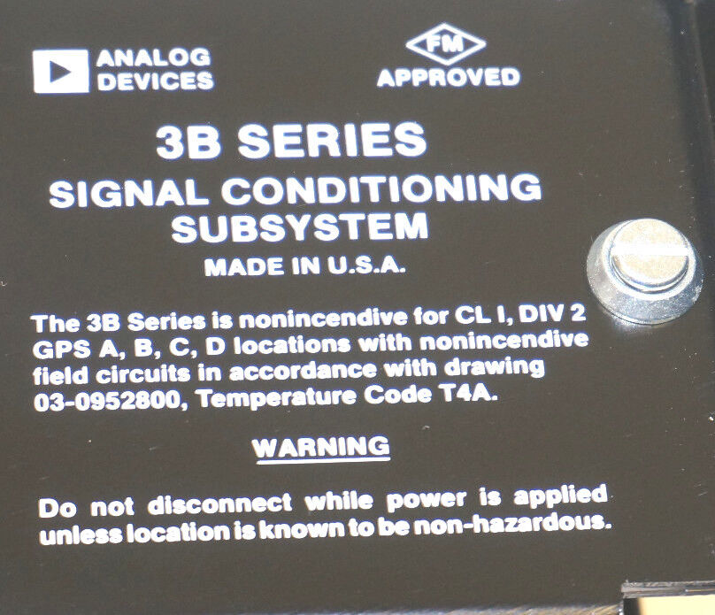 NEW ANALOG DEVICES 3B SERIES SIGNAL CONDITIONING SUBSYSTEM CHASSIS
