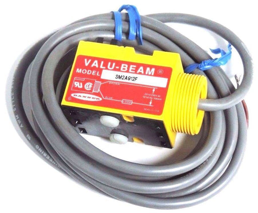 NEW BANNER SM2A912F VALUE BEAM GLASS FIBER OPTIC SCANNER 24-250VAC 50/60HZ
