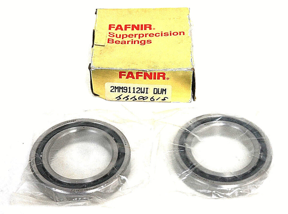NIB FAFNIR 2MM9112WI-DUM SUPER PRECISION BALL BEARING DUPLEX PAIR 2MM9112WIDUM