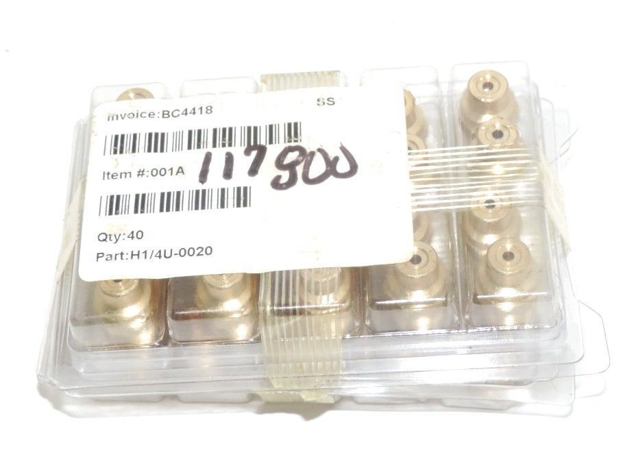 LOT OF 40 NEW SPRAYING SYSTEMS CO. H1/4U-0020 BRASS NOZZLE TIPS H1/4U 0020