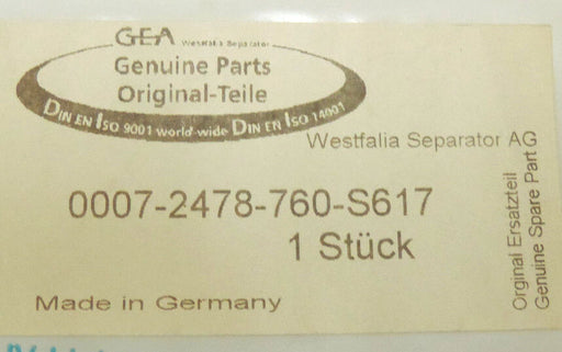 NEW WESTFALIA 0007-2478-760-S617 GASKET KIT