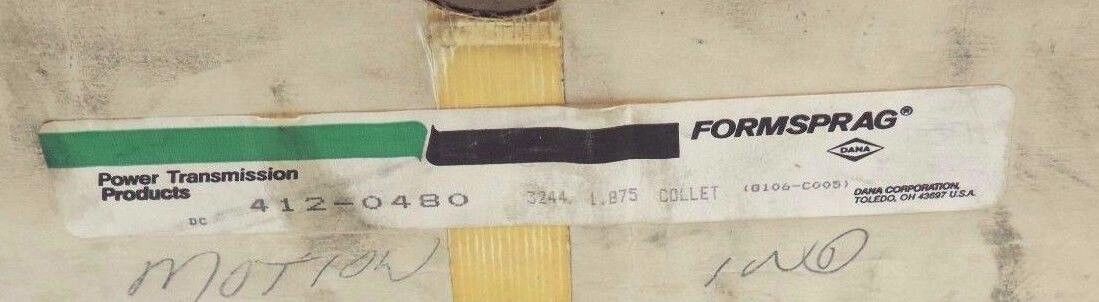 NEW DANA FORMSPRAG SHEAVE COLLET 3244 1 7/8" 412-0480 POWER TRANSMISSION PRODUCT