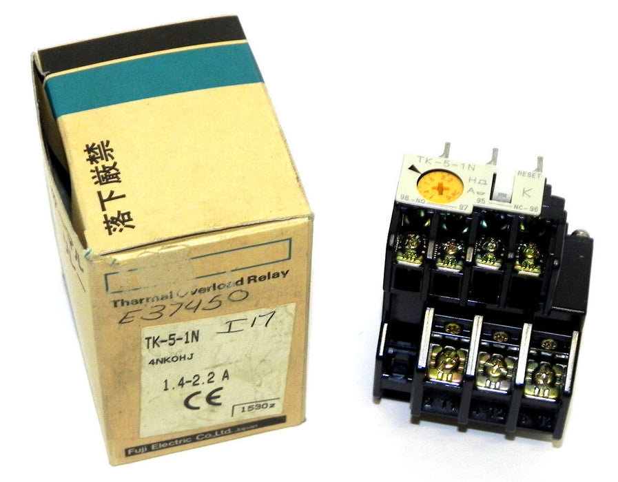 NIB FUJI ELECTRIC TK-5-1N THERMAL OVERLOAD RELAY CAT NO. 4NK0HJ, TK51N