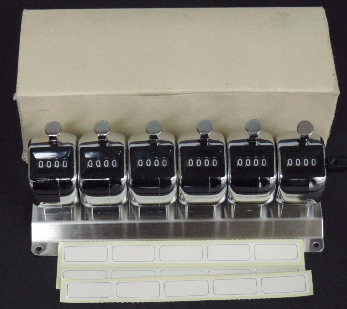 NIB ENM M4506 SIX UNIT 4 DIGIT DESK TALLY