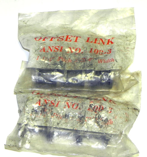 LOT OF 2 REXNORD ANSI NO. 100-3 OFFSET LINKS 1003