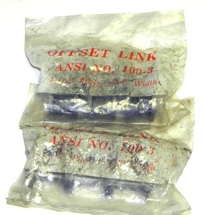 LOT OF 2 REXNORD ANSI NO. 100-3 OFFSET LINKS 1003