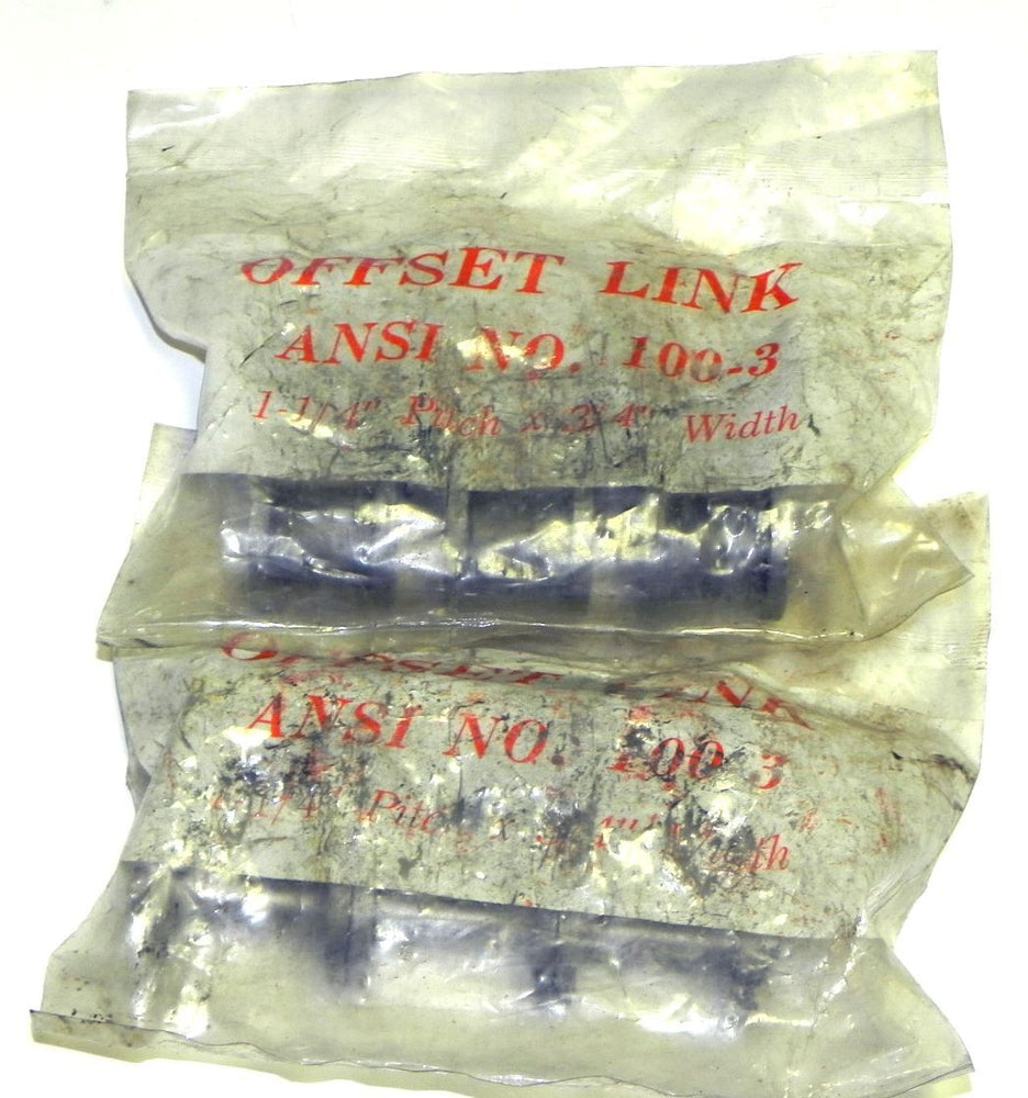 LOT OF 2 REXNORD ANSI NO. 100-3 OFFSET LINKS 1003