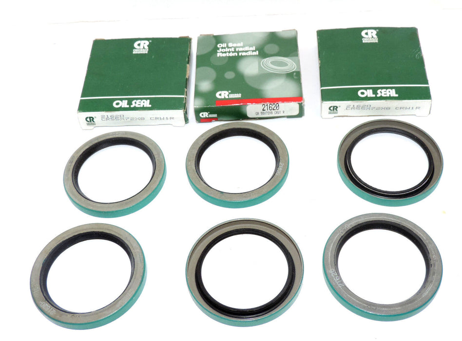 LOT OF 6 NIB CHICAGO RAWHIDE 21620 OIL SEALS CR55X72XS