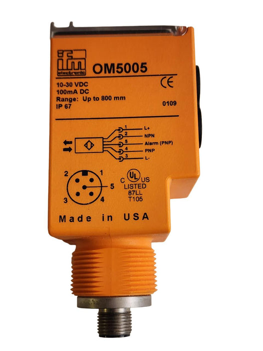 NIB IFM EFECTOR OM5005 FIBER OPTIC AMPLIFIER OMF-FCKG/US100 10-30VDC