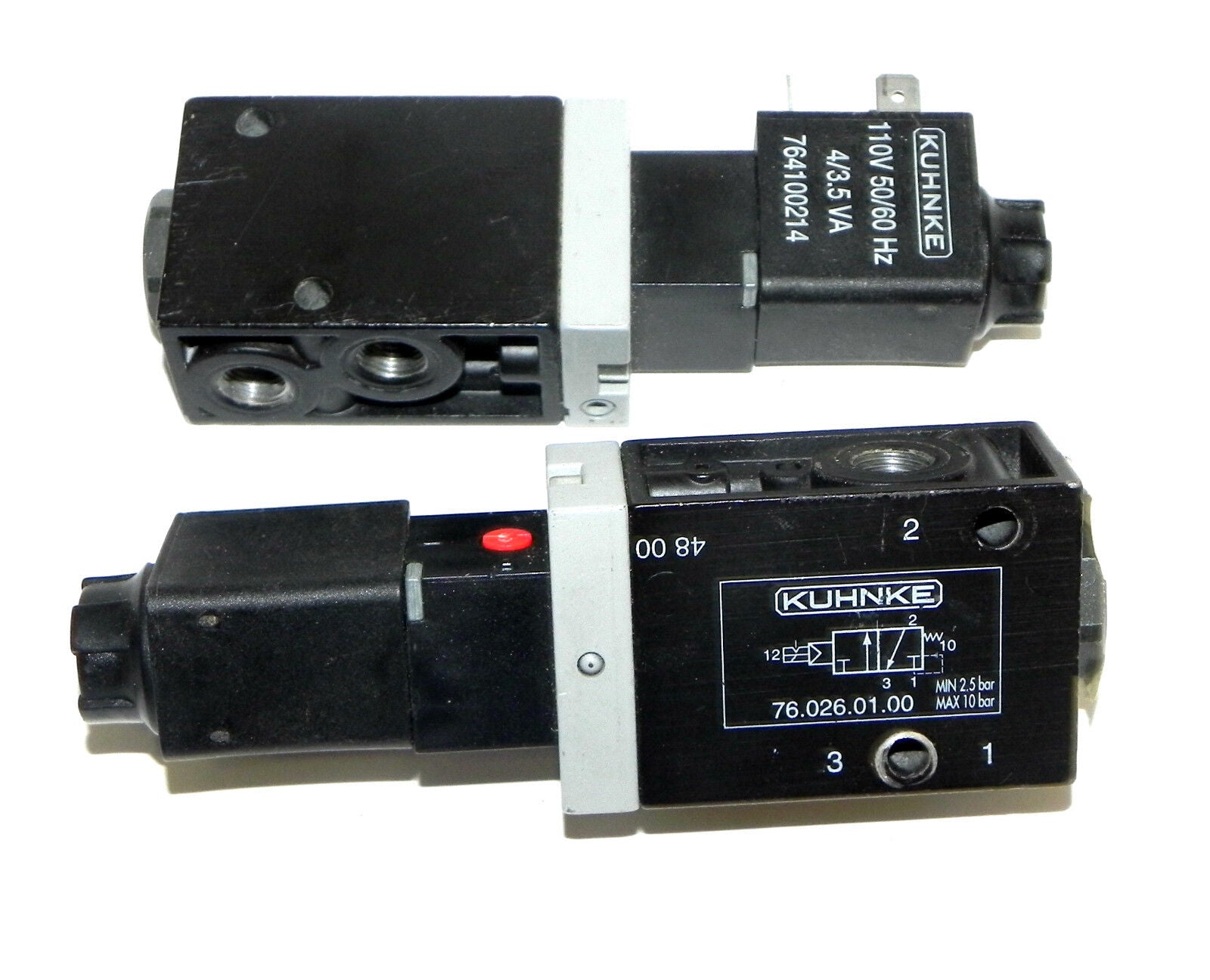 LOT OF 2 NEW KUHNKE P83188-0075 SOLENIOD VALVES P831880075