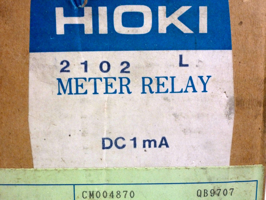 NIB HIOKI U-100 DC1MA 0-10000 RPM METER RELAY CM004870 12.F1216 U20B KAT011 U100