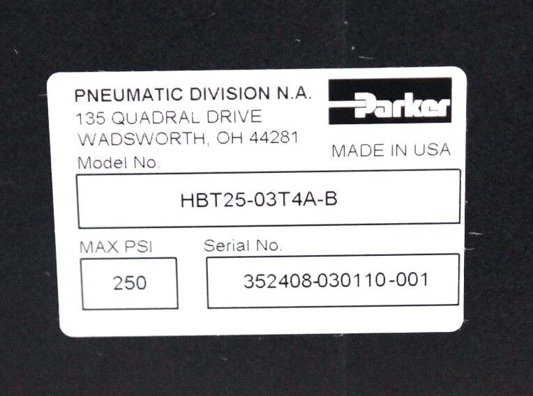 NEW PARKER HBT25-03T4A-B H-BODY SLIDE CYLINDER HBT2503T4AB 250PSI