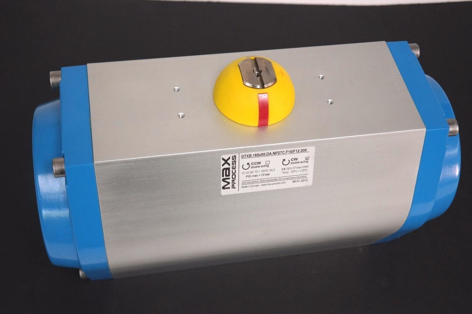 NEW MAX PROCESS GTXB.160X90.DA.NP27C.F10/F12.000 DOUBLE ACTING ACTUATOR