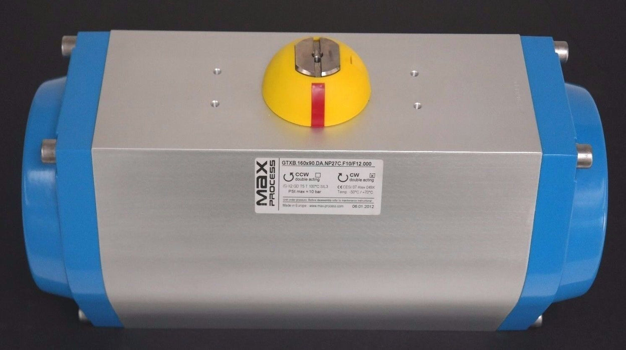 NEW MAX PROCESS GTXB.160X90.DA.NP27C.F10/F12.000 DOUBLE ACTING ACTUATOR