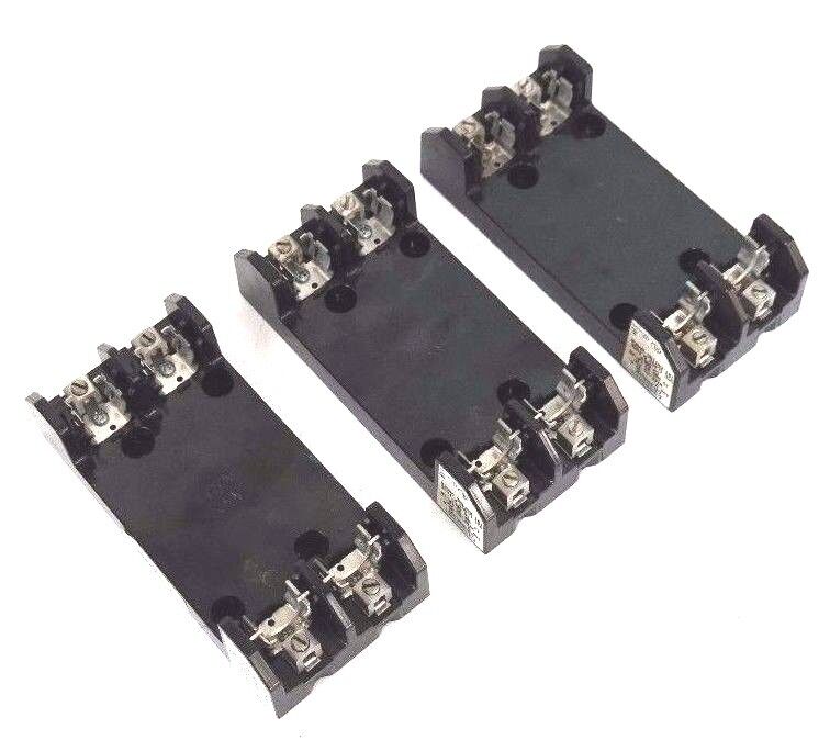 LOT OF 3 MARATHON 6R30A2B FUSE BLOCK HOLDERS 600V, 30A