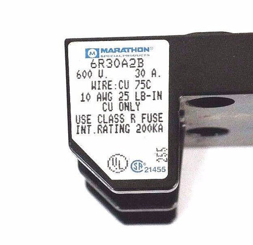 LOT OF 3 MARATHON 6R30A2B FUSE BLOCK HOLDERS 600V, 30A