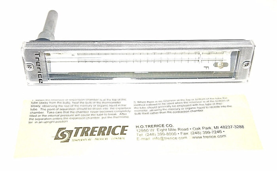 NEW TRERICE 435210207SPB ECONO THERMOMETER, 5 1/2" ANGLE, 2" ALUMINUM STEM