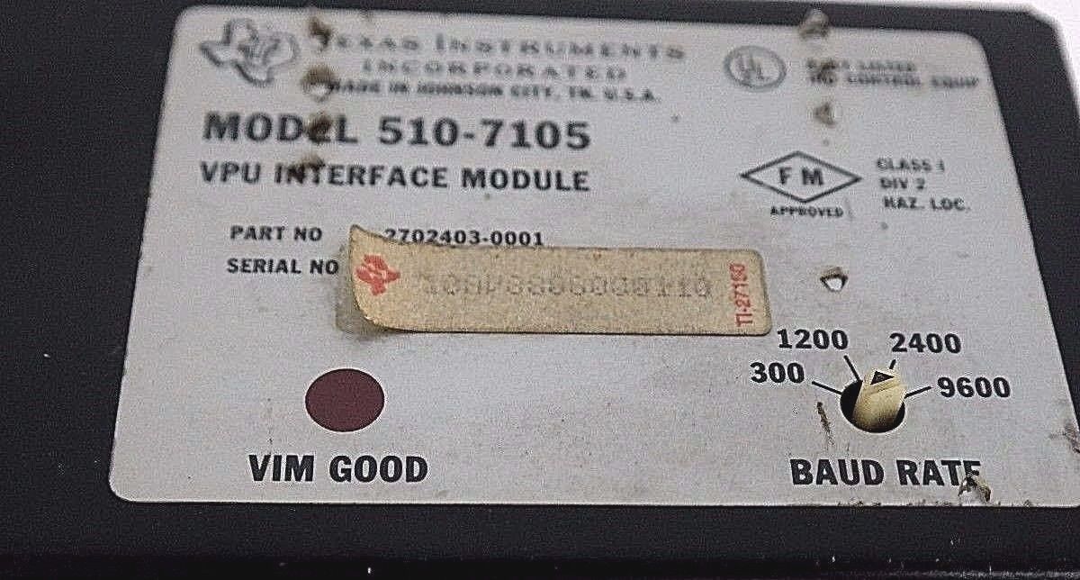 TEXAS INSTRUMENTS 510-7105 VPU INTERFACE MODULE 2702403-001