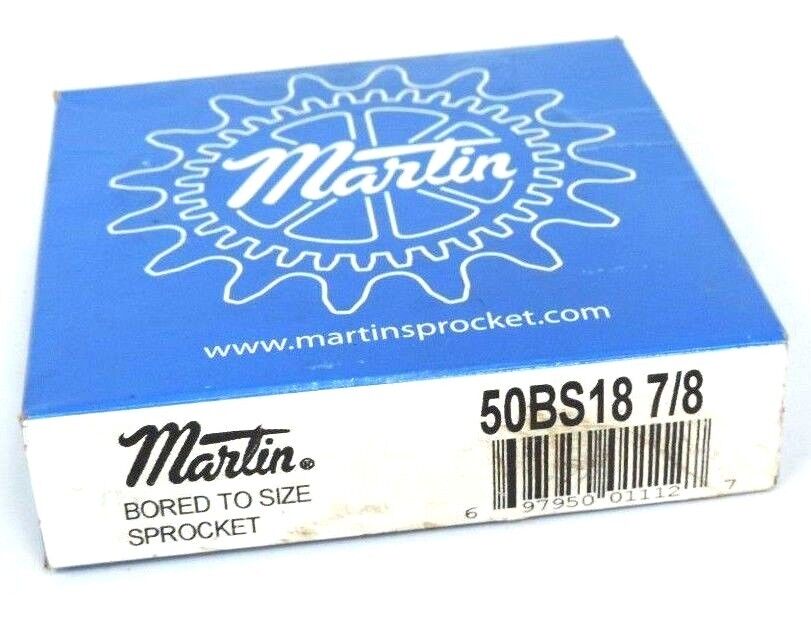 FACTORY SEALED MARTIN 50BS18-7/8 SPROCKET 7/8IN BORE 18TEETH 50BS18 7/8