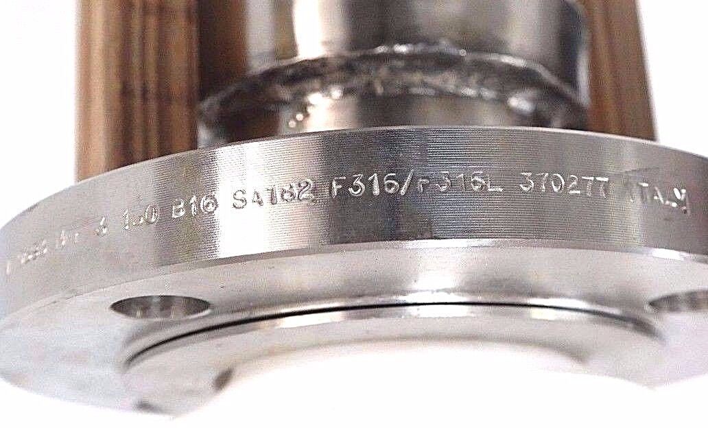 NEW STAINLESS STEEL BRAIDED HOSE 150 3 SA182 F316 / F316L B16 C36596 FLANGE 17"