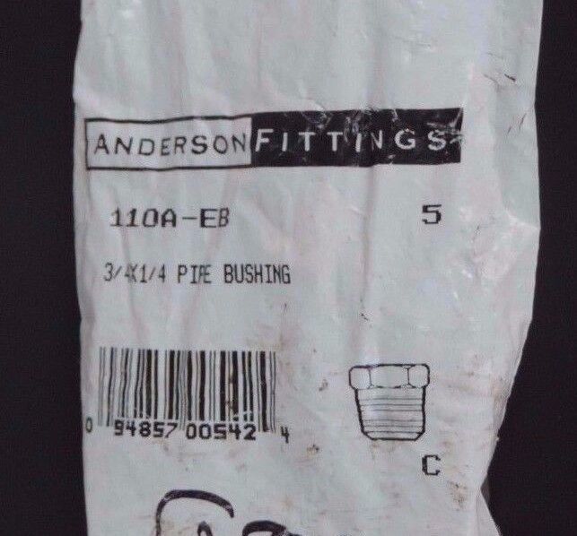 NIB ANDERSON FITTINGS 110A-EB 3/4"X1/4" PIPE BUSHING