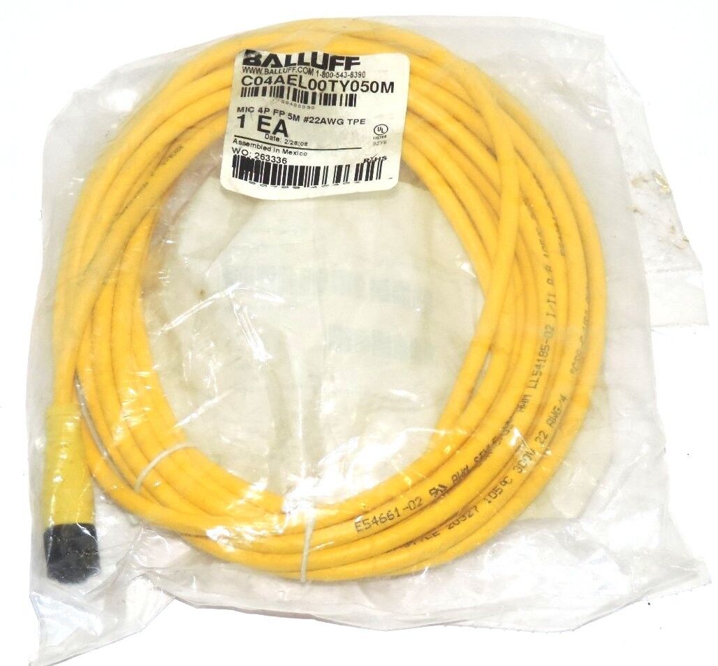 NEW BALLUFF C04-AEL-00-TY-050M CORDSET C04AEL00TY050M
