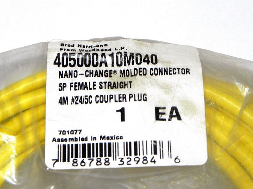 NEW BRAD HARRISON 405000A10M040 NANO CHANGE MOLDED CONNECTOR