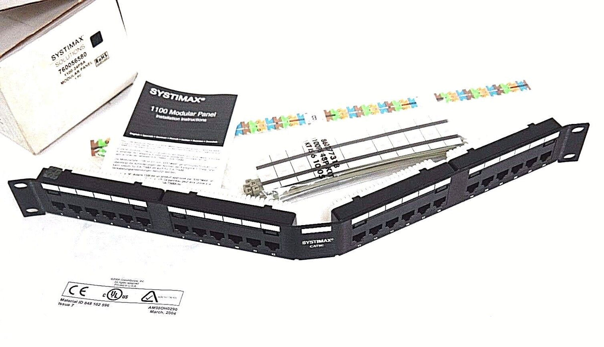 NIB COMMSCOPE SYSTIMAX SOLUTIONS 1100-24PSA MODULAR PANEL 760056580