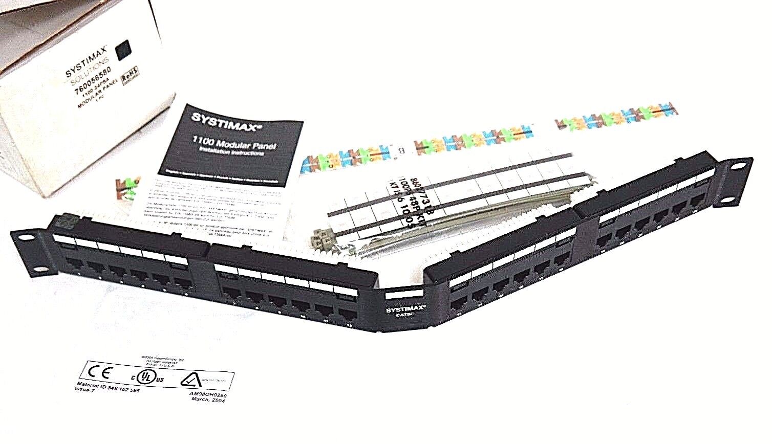 NIB COMMSCOPE SYSTIMAX SOLUTIONS 1100-24PSA MODULAR PANEL 760056580