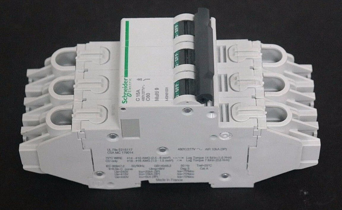 NEW SCHNEIDER ELECTRIC MGN61331 CIRCUIT BREAKER, 480Y/277V, C 15A, IEC 60947-2