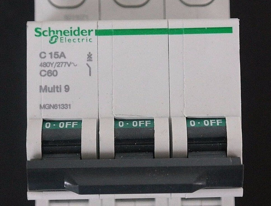 NEW SCHNEIDER ELECTRIC MGN61331 CIRCUIT BREAKER, 480Y/277V, C 15A, IEC 60947-2