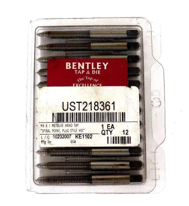 NEW BENTLEY 285A060A M6X1HS D5 METBLUE HAND TAP SPIRAL POINT, PLUG STYLE QTY:12