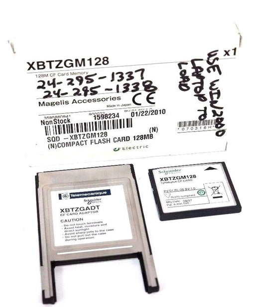 NIB SCHNEIDER XBTZGM128 128M CF CARD MEMORY COMPACT FLASH XBTZGADT CF CARD