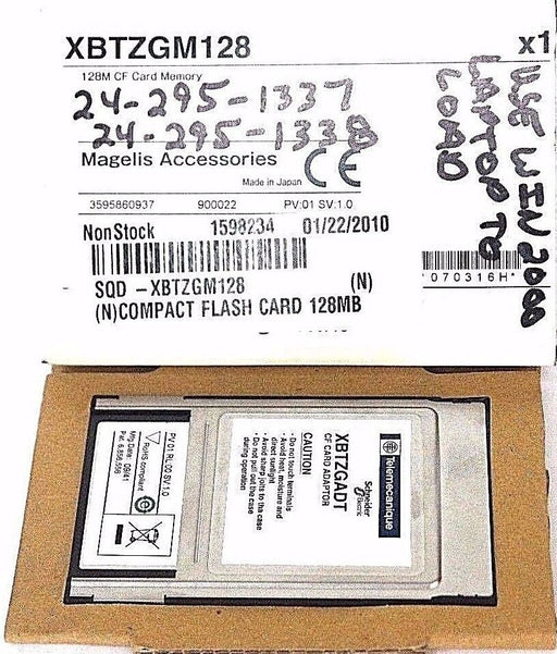 NIB SCHNEIDER XBTZGM128 128M CF CARD MEMORY COMPACT FLASH XBTZGADT CF CARD