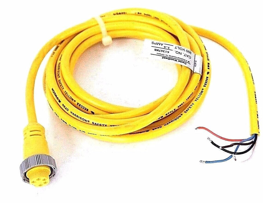 NEW DANIEL WOODHEAD 61367NB CORDSET 300 VOLT, 5.6AMPS, 18AWG/5, E83208