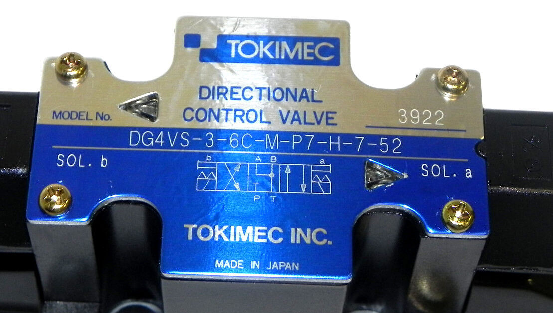 NIB TOKIMEC DG4VS-3-6C-M-P7-H-7-52 DIRECTIONAL VALVE DG4VS36CMP7H752