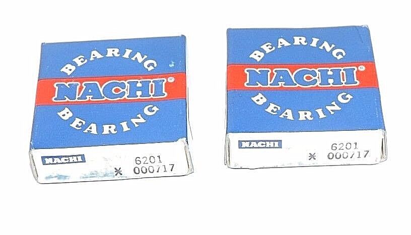 LOT OF 2 NEW FACTORY SEALED NACHI 6201 BEARINGS 000717