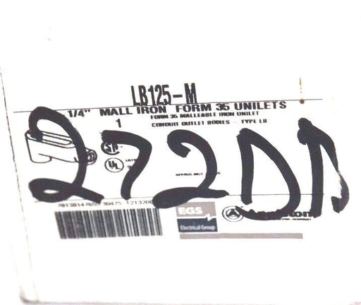 NIB APPLETON LB125-M 1-1/4INCH MALL IRON FORM 35 UNILETS TYPE LB CONDUIT LB125M