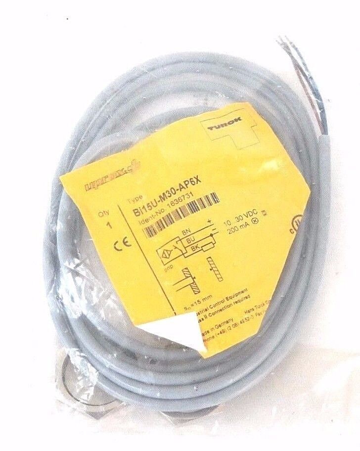 NIB TURCK BI15U-M30-AP6X PROXIMITY SENSOR INDENT-NO. 1636731 BI15UM30AP6X