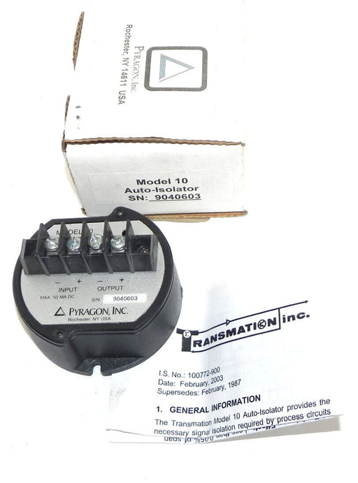 NIB PYRAGON MODEL 10 AUTO-ISOLATOR S/N: 9040603